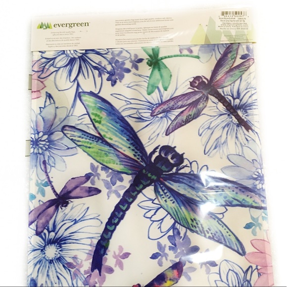 Dragonfly Welcome Spring Garden Flag 12.5 x 18” - Picture 2 of 4